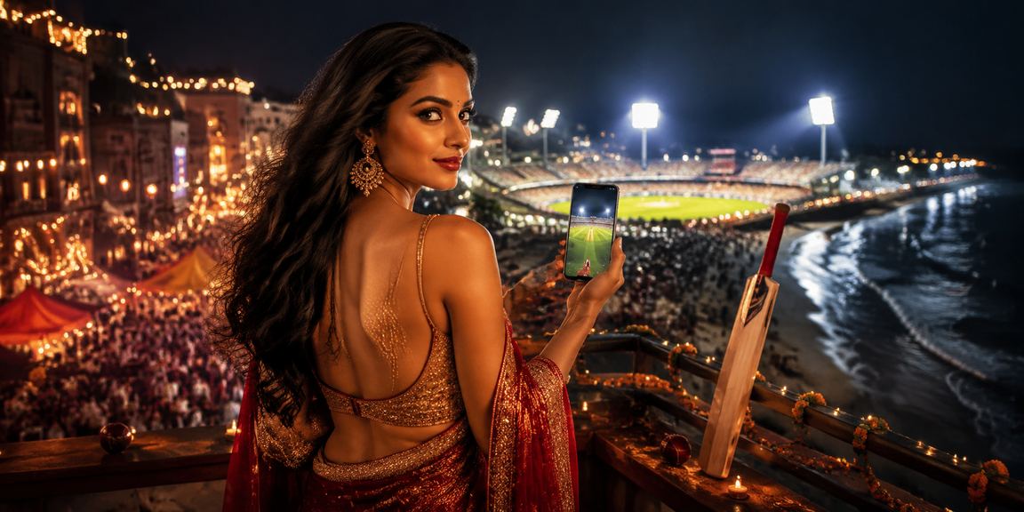 Night market image representing Indian sports betting culture